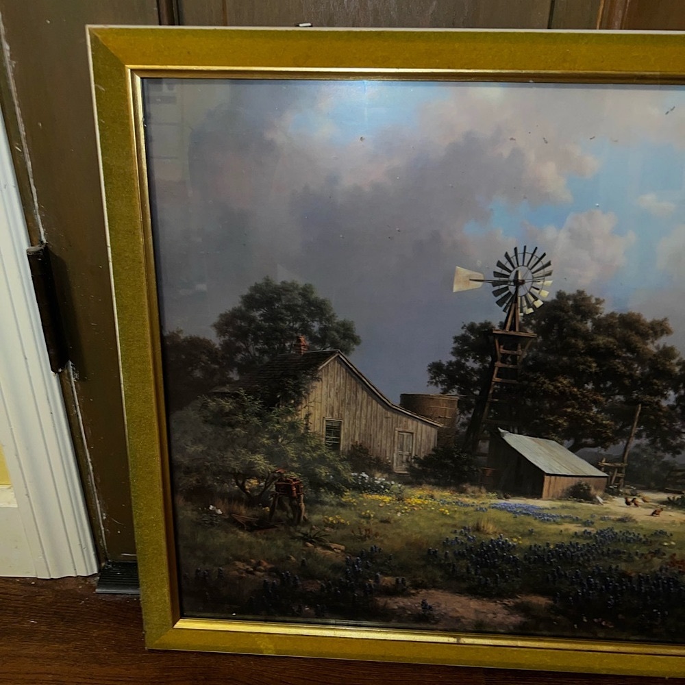 Vintage Windberg Rustic Farm Landscape Art - Picture 5 of 10